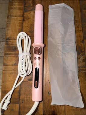Pink Hair Curling Wand - Lightweight Ceramic Barrel